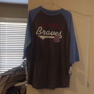 NWT Atlanta Braves 3/4 sleeve women’s large tee